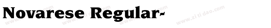 Novarese Regular字体转换